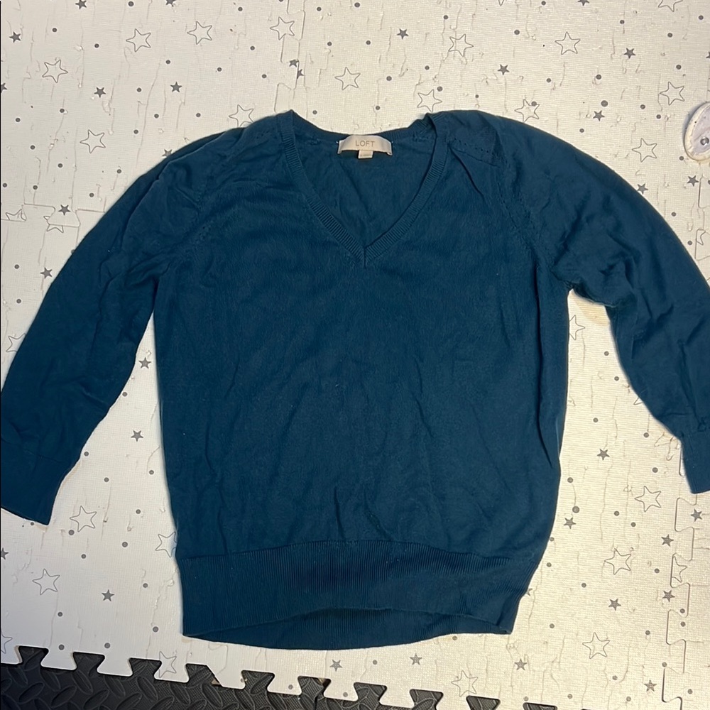 LOFT Blue Sweater Size Large